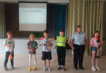 В пришкольном лагере «Улыбка» прошло профилактическое мероприятие «В городе безопасных дорог»