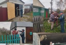 На территории Советского района личный состав чрезвычайного ведомства проводит профилактические мероприятия с населением